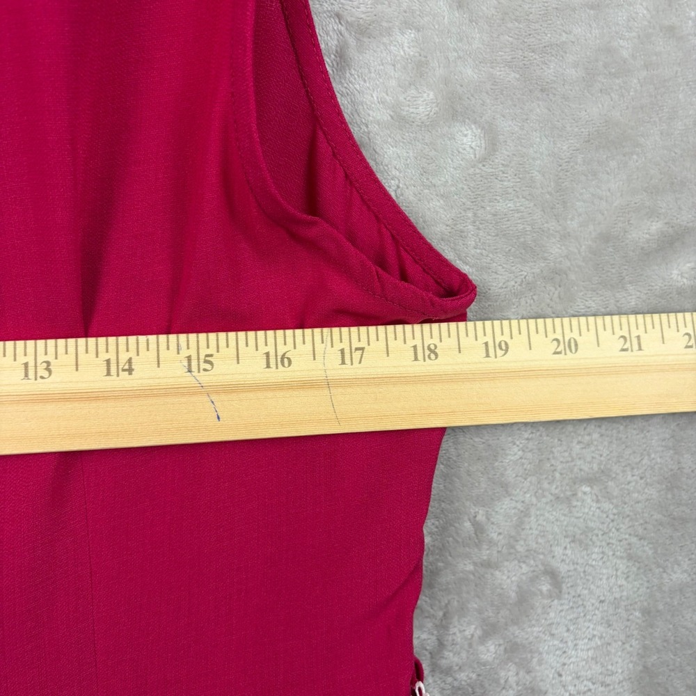 Voodoo Vixen Dress US 10 Pink Peter Pan Collar Belted Swing Retro Romantic - Picture 5 of 13